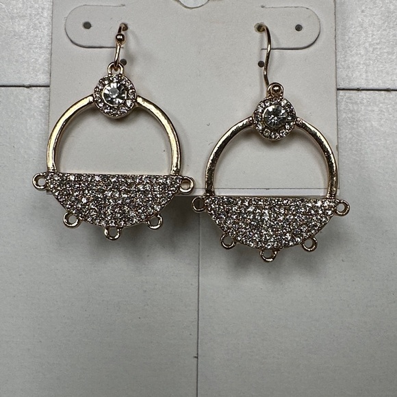 NWT Guess/Marciano Sparkling Gold and Silver Earrings - Picture 2 of 2